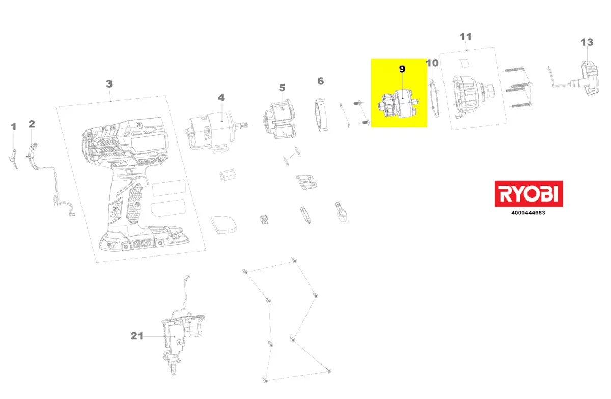 corps de frappe réf. 5131033755 Ryobi